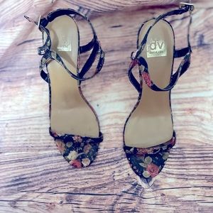 Black Flower Sandals